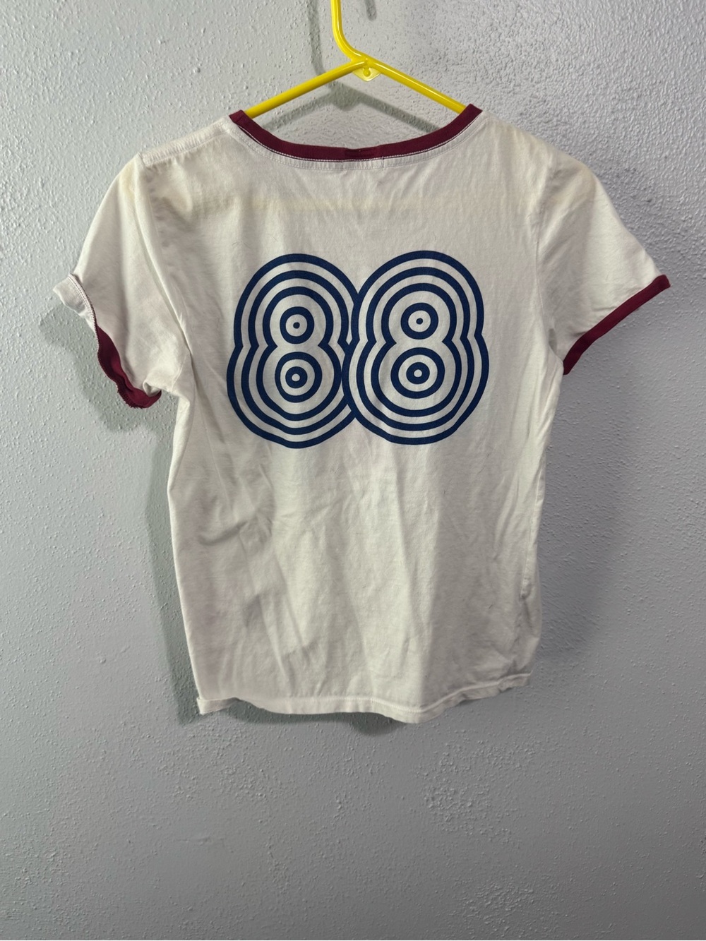 MOTHER itty bitty goodie whi Tee with Berry Trim and Multicolor 'enjoy it' med - Picture 7 of 7